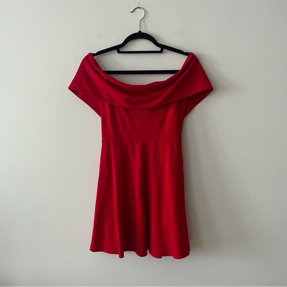 LPA Red Off-the-Shoulder Mini Dress - Picture 3 of 7